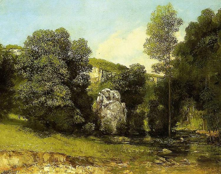 Gustave Courbet The water stream la Breme china oil painting image